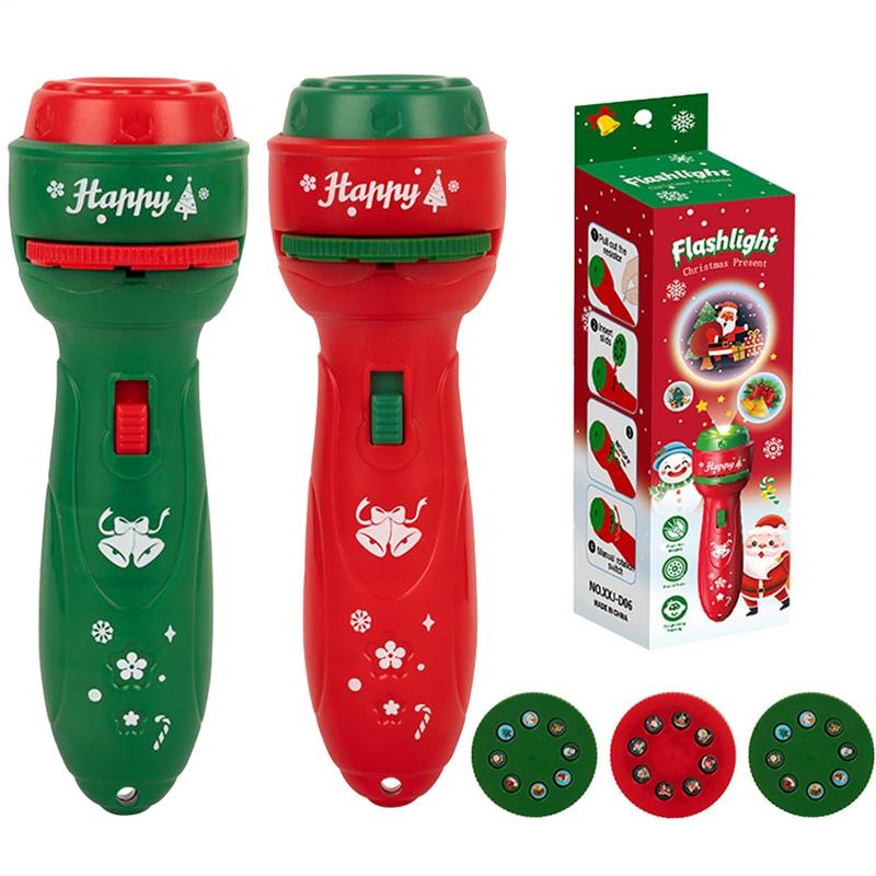 Kids Education Images - Lampu proyeksi senter genggam Natal mainan