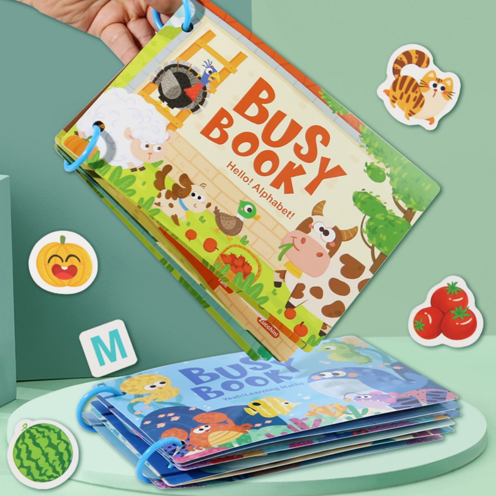 Kids Educational Games Learn English - Buku Aktivitas Stiker Buku Tenang untuk