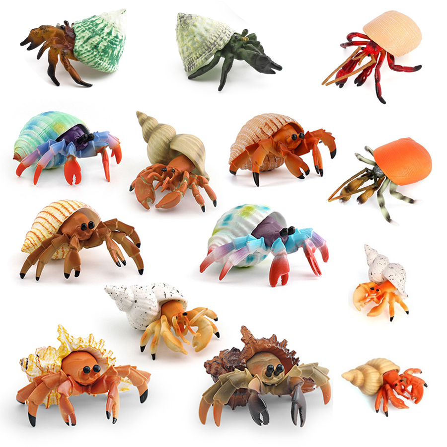 Kids Education Picture - Patung Kepiting Pemalas Realistis PVC Tahan