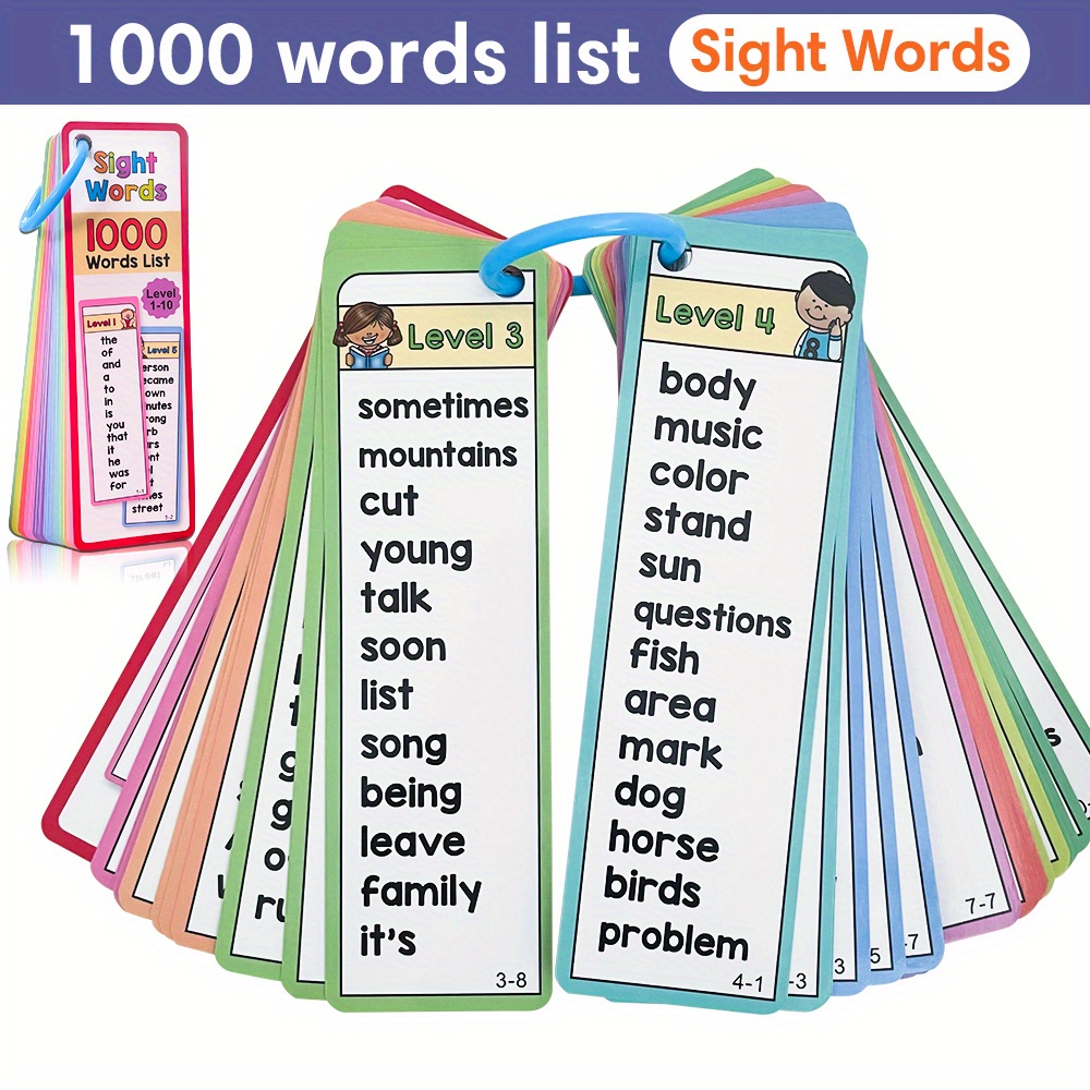 Kids Educational Games Learn English - Kartu Flash 1000 Kata Penglihatan untuk