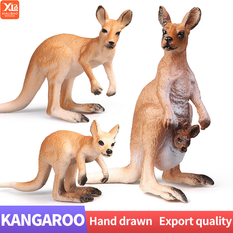 Kangaroo Kids Education - Set Figur Aksi Hewan Simulasi Solid