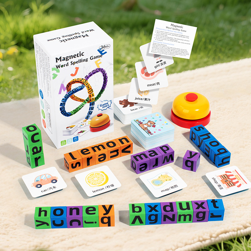 Kids Educational Games Learn English - 4 Pemain Anak-anak Kubus Kata Magnetik