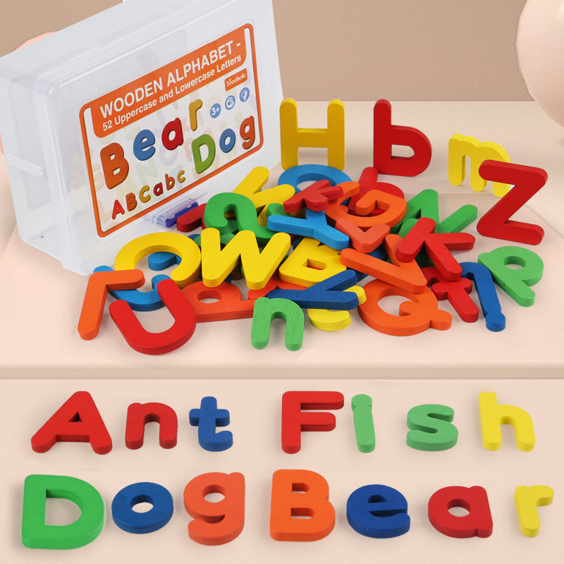 Kids Educational Games Learn English - Anak-anak Montessori kayu Bahasa Inggris Set