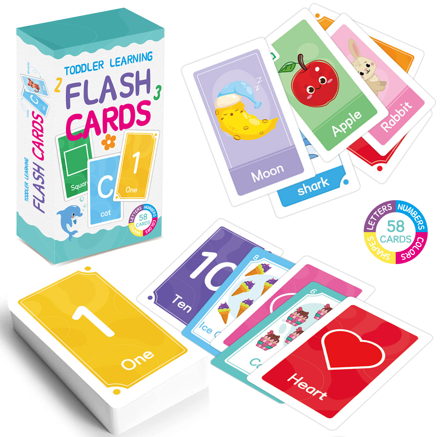 58 Buah Kartu Flash Alfabet AB - Kids Education Card ulasan dan harga