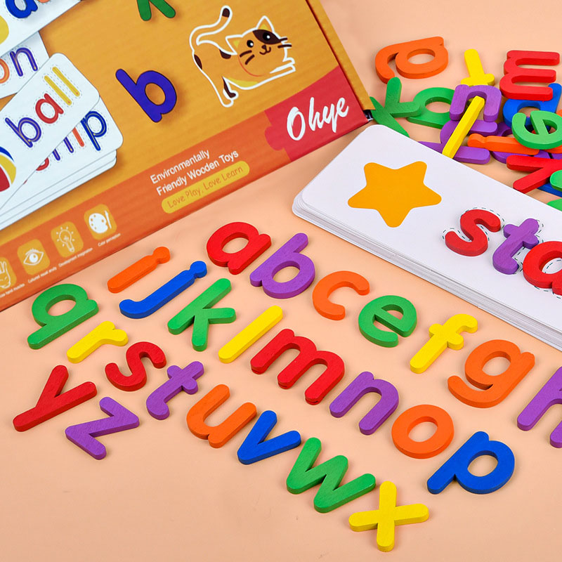 52 Buah Mainan Edukatif Kayu K - Kids Educational Games Learn English ulasan dan harga