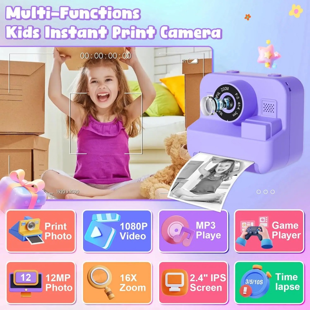 Kamera cetak instan termal edu - Kids Education Images ulasan dan harga