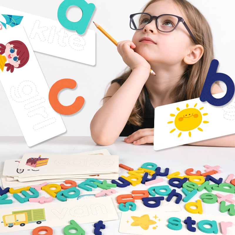Puzzle Alfabet Kayu Montessori - Kids Educational Games Learn English ulasan dan harga