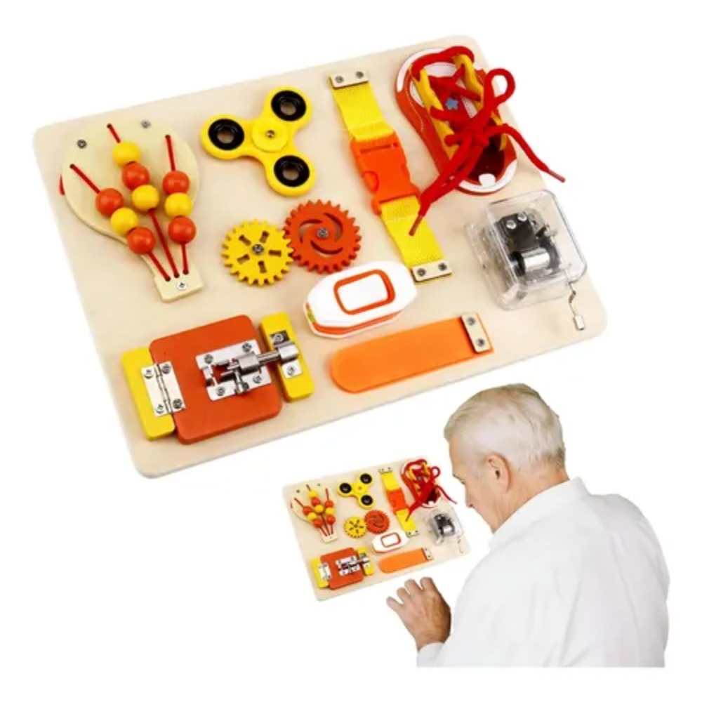 Mainan Papan Sibuk Kayu Montes - Kids Education Toys ulasan dan harga