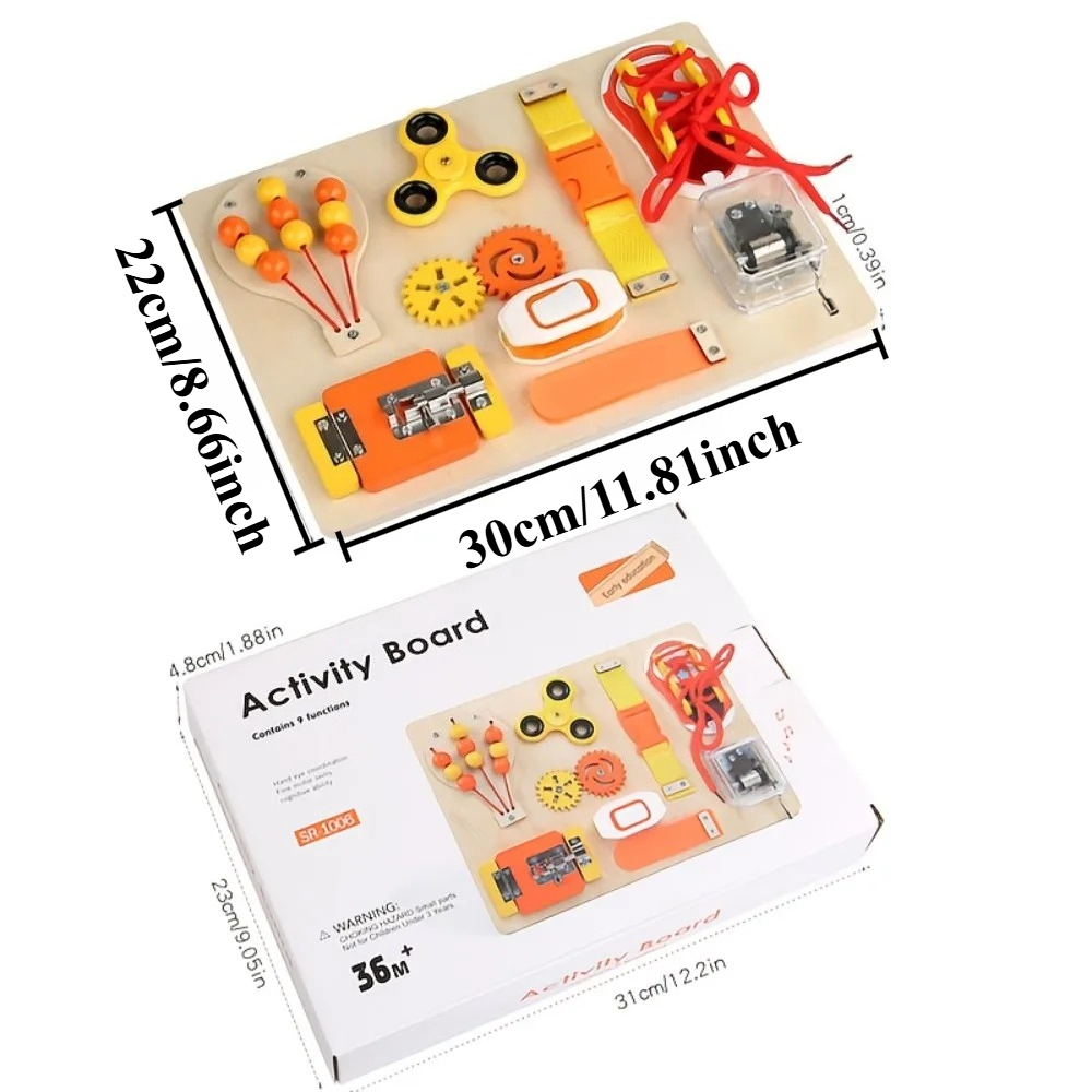 Mainan Papan Sibuk Kayu Montes - Kids Education Toys ulasan dan harga