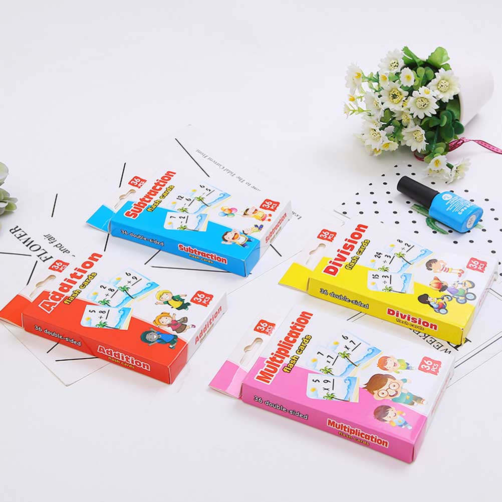 4 Kotak Kartu Belajar Matemati - Kids Education Card ulasan dan harga