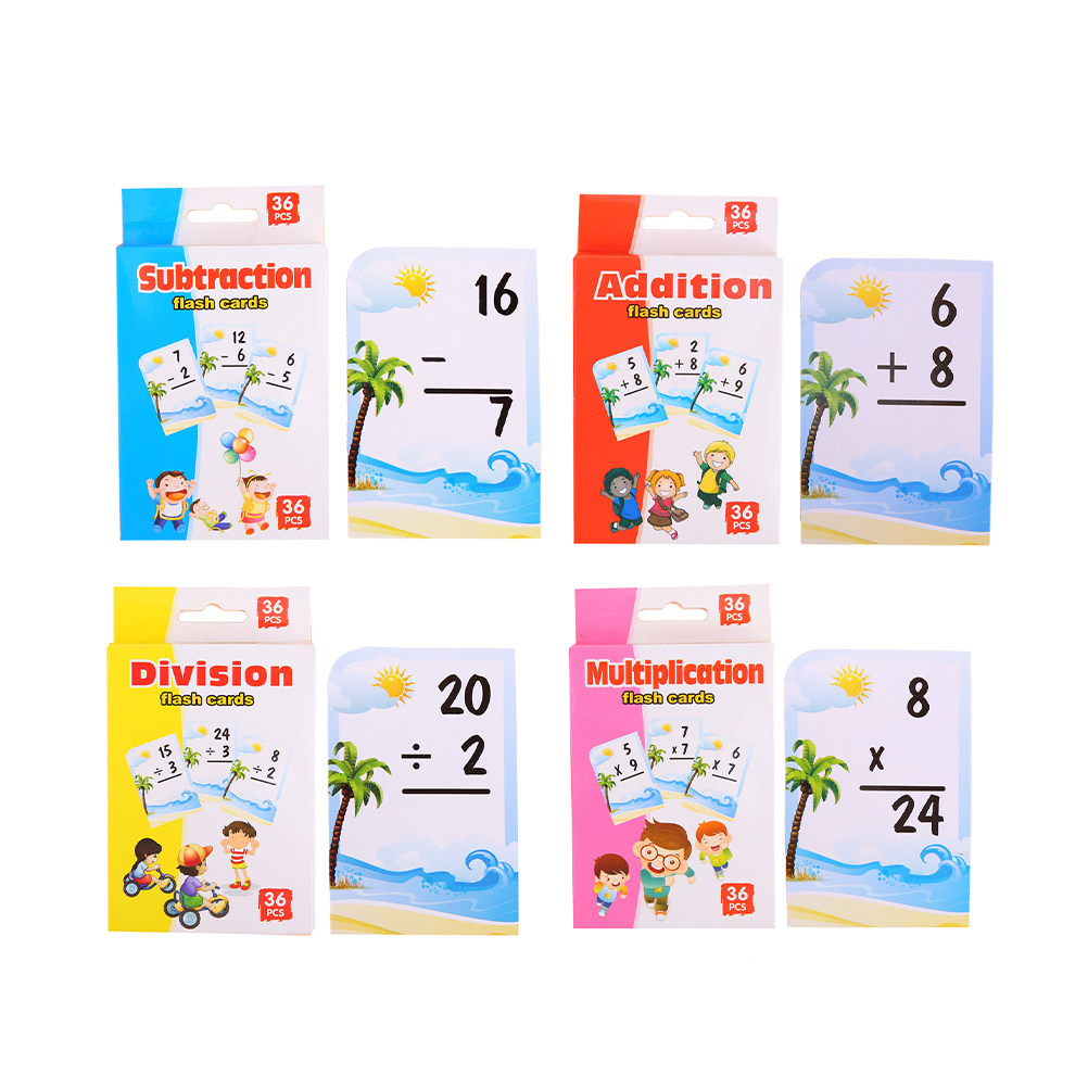 4 Kotak Kartu Belajar Matemati - Kids Education Card ulasan dan harga
