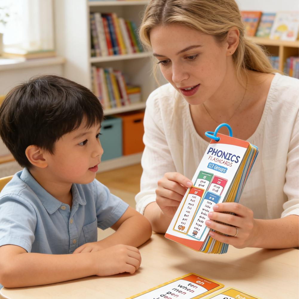 117 Grup Kartu Flash Phonics u - Kids Education Card ulasan dan harga