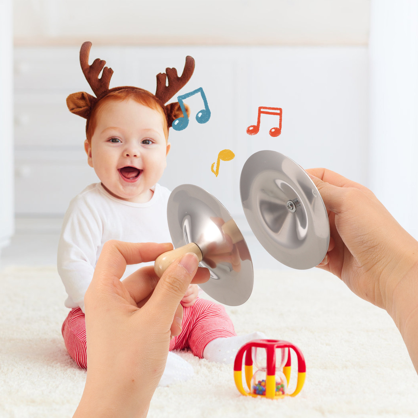 2 Buah Simbal Jari Kecil Alat  - Kids Early Education ulasan dan harga